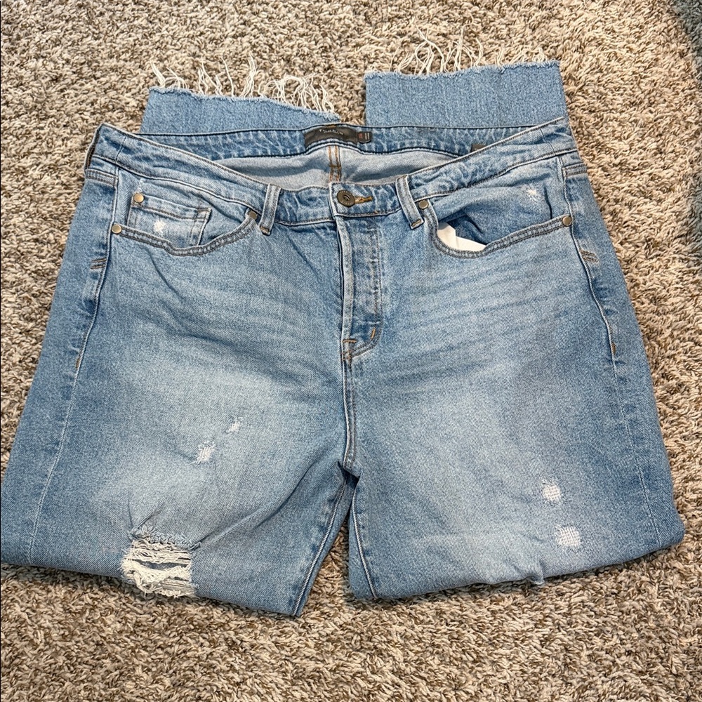 Torrid Distressed Light Blue Boyfriend Jeans